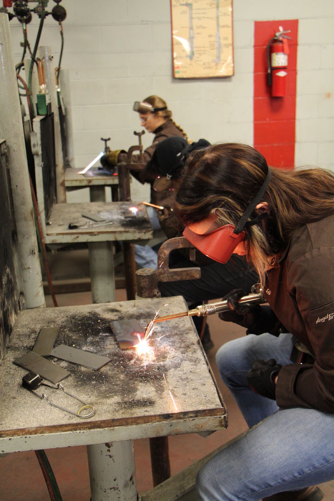 Dunwoody College of Technology Photo #1 - Welding students in a Dunwoody classroom/workshop