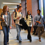 Whatcom Community College Photo #7 - Students walking down hall.